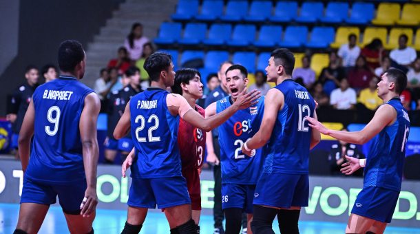 นักตบหนุ่มลูกยางไทย พ่าย อินโดนีเซีย 3-2