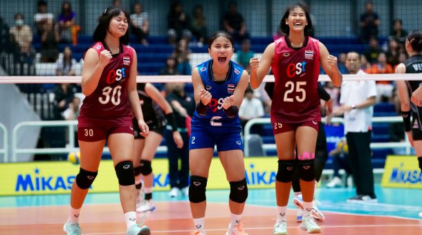 ทีมนักตบสาวยู 18 ของไทย ตบชนะ อินโดนีเซีย 3-0 เซต ผ่านเข้ารอบรองชนะเลิศ