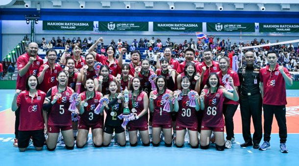 ทีมนักตบสาวยู 18 ไทย ตบเอาชนะ ญี่ปุ่น 3-2 เซต จบอันดับ 3