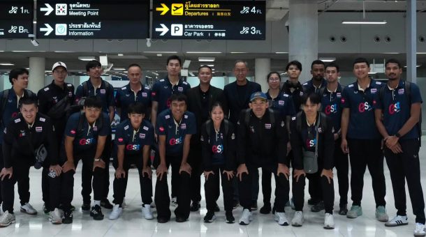 นักตบหนุ่มทีมชาติไทย กลับถึงไทยเเล้ว